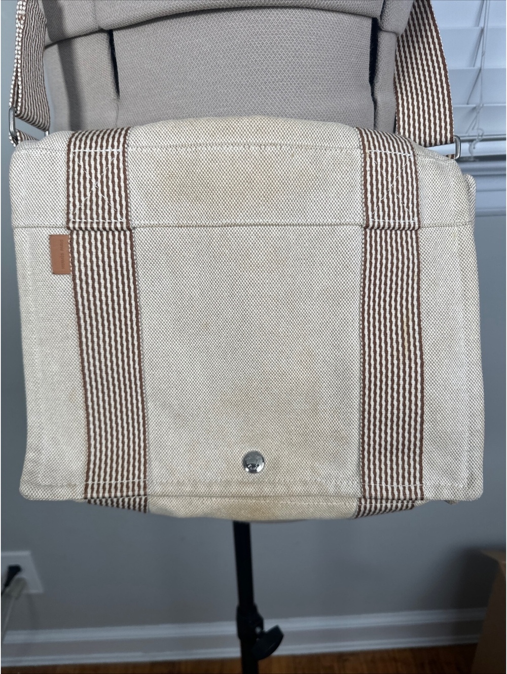 Hermès Fourre Tout Besace MM Ecru Brown Canvas Bag France